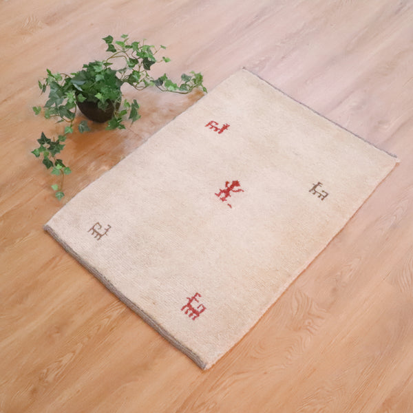 ギャッベ絨毯「バンザイ!」9150266【89×64】