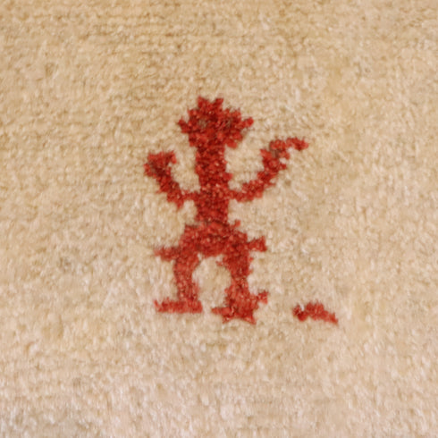 ギャッベ絨毯「バンザイ!」9150266【89×64】