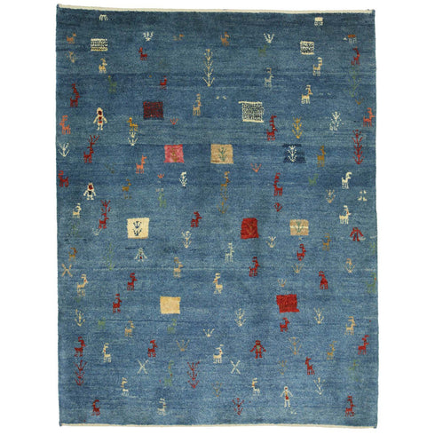 ギャッベ絨毯「文様祭り」9206190【130×100】