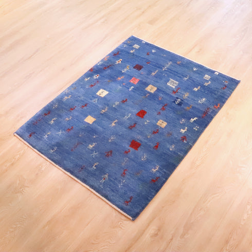 ギャッベ絨毯「文様祭り」9206190【130×100】