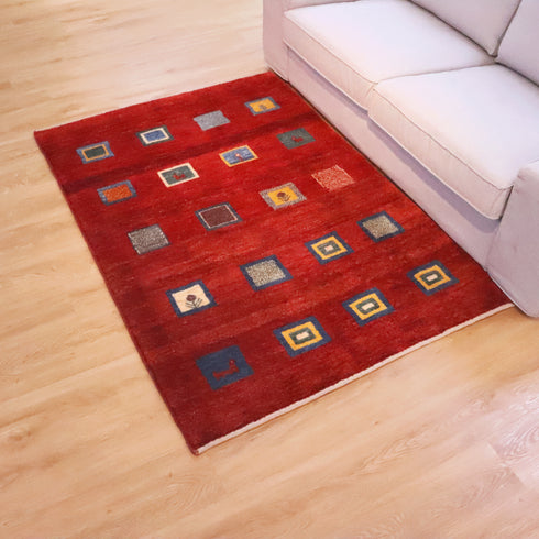 ギャッベ絨毯「小さな絵画」9208308【170×117】