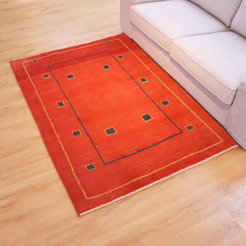 ギャッベ絨毯「ブロック崩し」9208338【173×120】