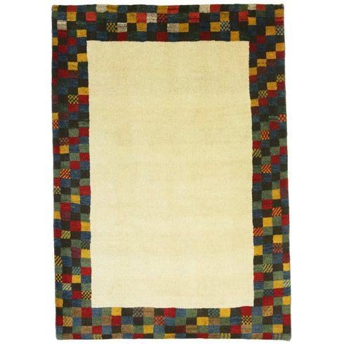 ギャッベ絨毯「カラフルな枠」9209252【177×124】