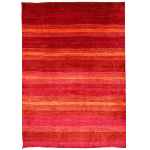 ギャッベ絨毯「多彩な赤のハーモニー」 9210588【301×214】