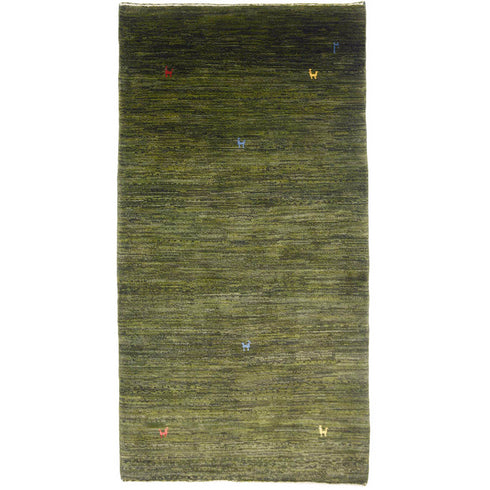 ギャッベ絨毯「草の食べ放題」9214111【196×103】