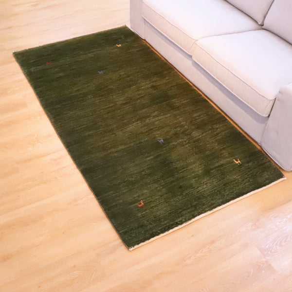 ギャッベ絨毯「草の食べ放題」9214111【196×103】