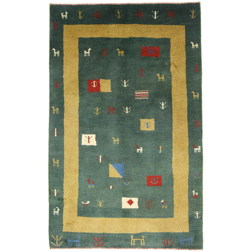 ギャッベ絨毯「長~いヤギさん発見!」9214883【182×114】