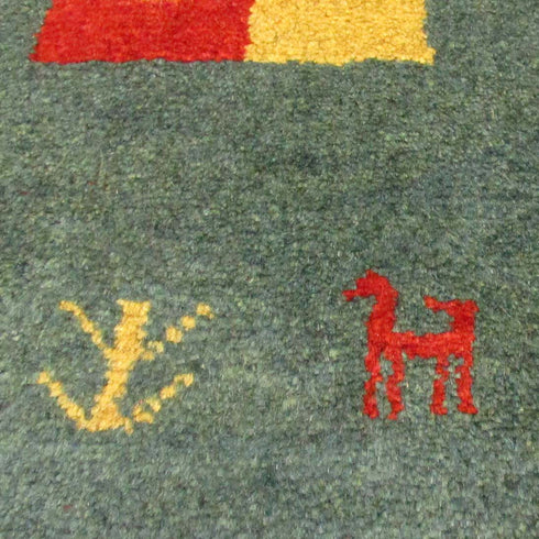 ギャッベ絨毯「長~いヤギさん発見!」9214883【182×114】