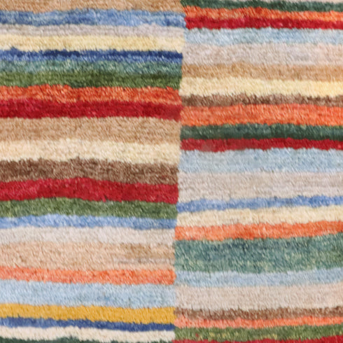 ギャッベ絨毯 「繊細な彩りが織りなすボーダー」921971【267×146】