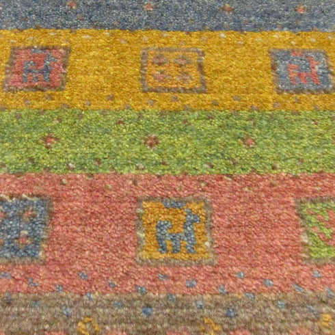 ギャッベ絨毯 「ほんわか」 9219935【84×63】