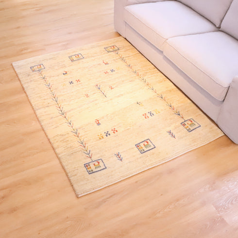 ギャッベ絨毯「優しい文様」9231253【157×119】