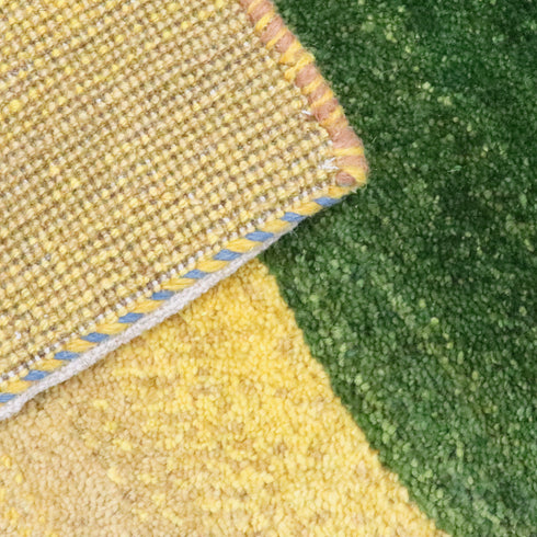 ギャッベ絨毯「信号機の色合い?」923198【221×157】