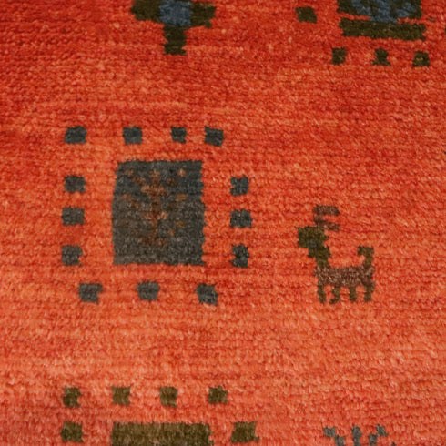 ギャッベ絨毯 「小さい四角」 9233555【90×55】