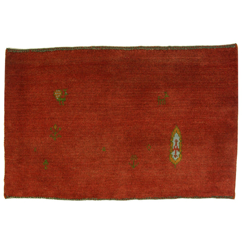 ギャッベ絨毯「ひっそりクジャク」9233615【54×85】