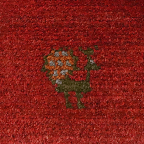 ギャッベ絨毯「ひっそりクジャク」9233615【54×85】