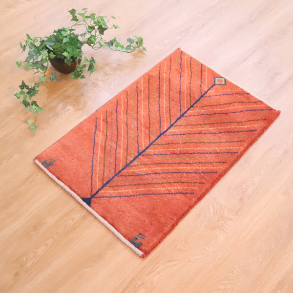 ギャッベ絨毯 「シンメトリー」 9241013【82×55】