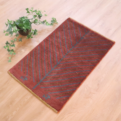 ギャッベ絨毯「大きな生命の樹」9241027【89×56】