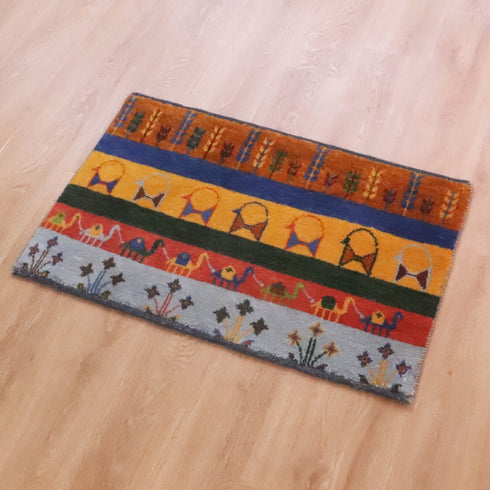 ギャッベ絨毯 「新作バッグ」 9241309【57×88】