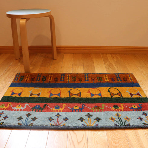 ギャッベ絨毯 「新作バッグ」 9241309【57×88】