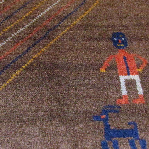 ギャッベ絨毯 「顔色」 9241363【57×92】