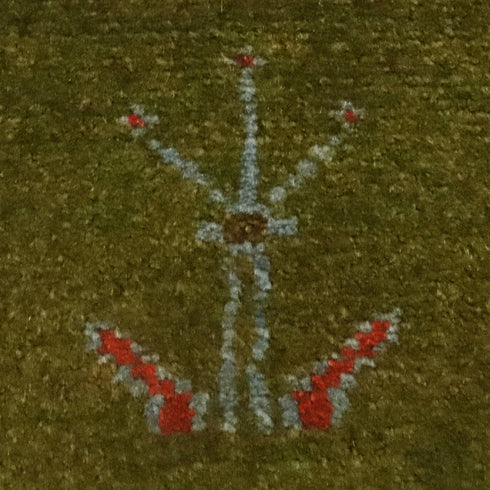 ギャッベ絨毯「お花のような生命の樹」9244399【60×89】