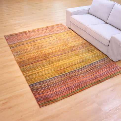 ギャッベ絨毯 「色の調べが奏でるボーダーギャッベ」 9251859【237×165】