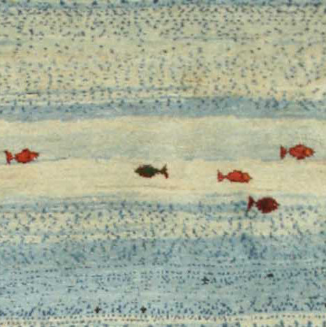 ギャッベ絨毯「金魚の水槽」930238【293×217】