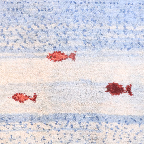 ギャッベ絨毯「金魚の水槽」930238【293×217】