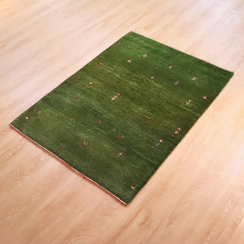 ギャッベ絨毯「羊飼いさんがたくさん」9305356【143×104】