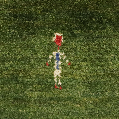 ギャッベ絨毯「羊飼いさんがたくさん」9305356【143×104】