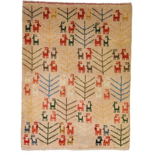 ギャッベ絨毯 「満員御礼」 9306379【85×63】