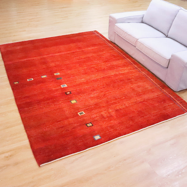 ギャッベ絨毯「命を紡ぐ四角形」 931319【272×194】