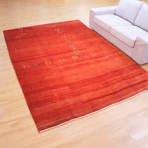 ギャッベ絨毯「遊牧の息吹を宿す赤 931325【307×200】