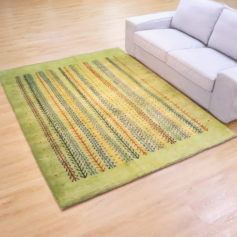 ギャッベ絨毯 「草木の彩り」 9313358【225×173】