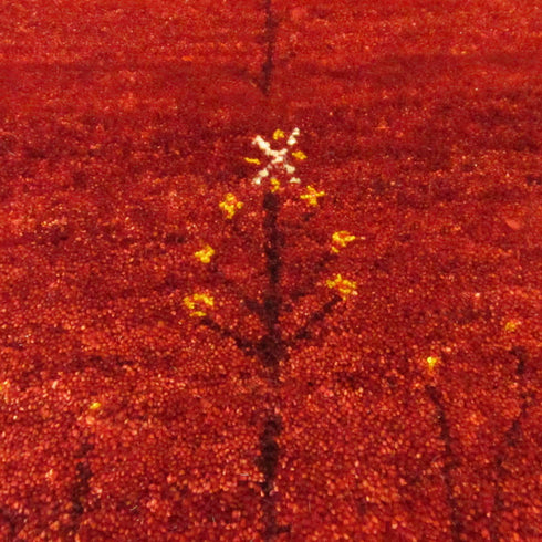 ギャッベ絨毯「赤が織りなす活気」 9314087【229×176】