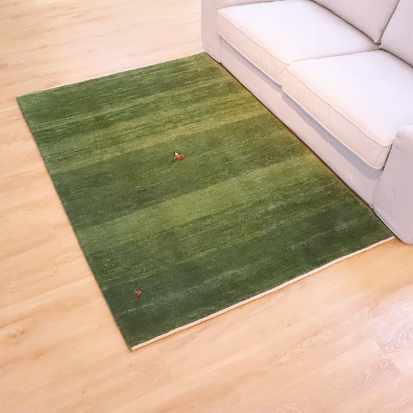 ギャッベ絨毯「黒髪の少女」9314265【176×121】