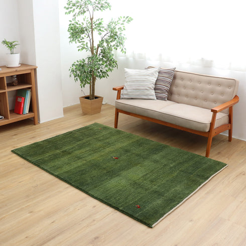 ギャッベ絨毯「黒髪の少女」9314265【176×121】