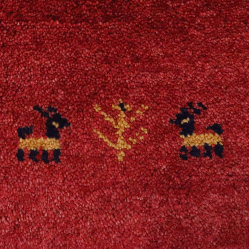 ギャッベ絨毯「四隅のかわいい文様」9314372【292×204】