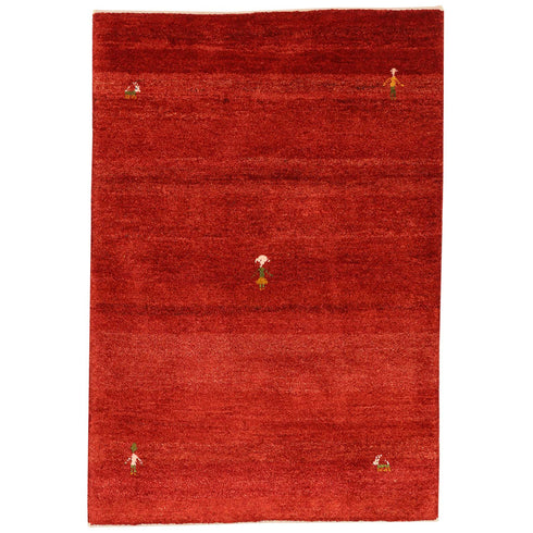 ギャッベ絨毯「みんなで棒立ち?」9316026【141×96】