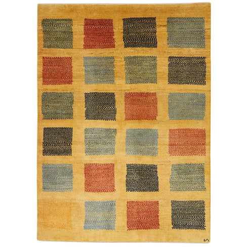 ギャッベ絨毯「碁盤の目」931688【157×114】