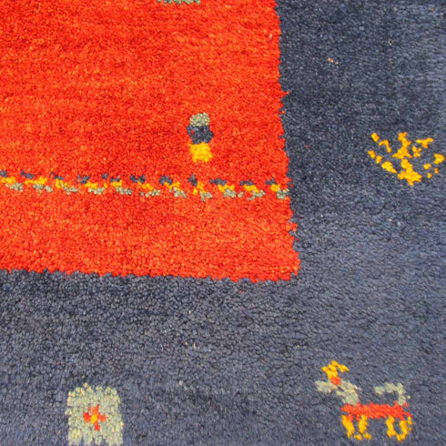 ギャッベ絨毯 「上下の横線」 9317839【135×85】