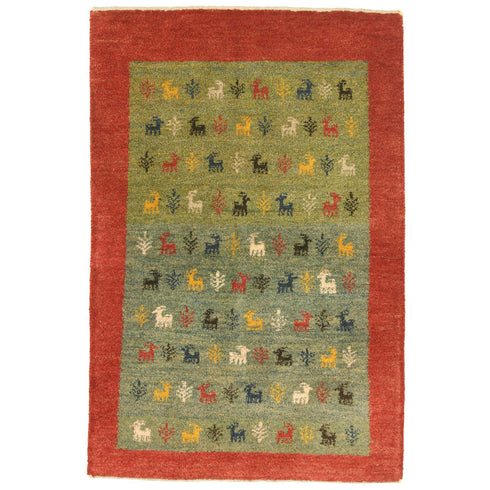 ギャッベ絨毯 「オーナメント」 9317954【116×77】