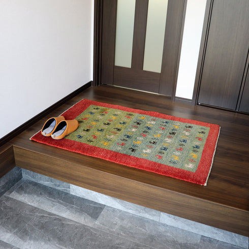 ギャッベ絨毯 「オーナメント」 9317954【116×77】