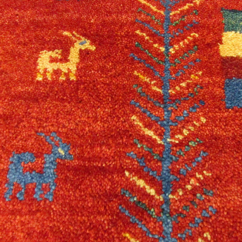 ギャッベ絨毯「ヤギさんたちの徒競走」9318593【186×111】