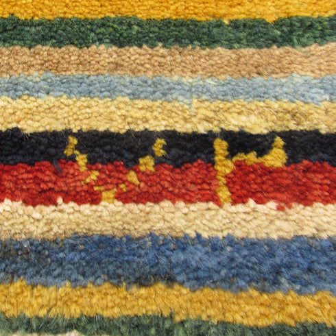 ギャッベ絨毯「色が踊るストライプ」931868【205×147】