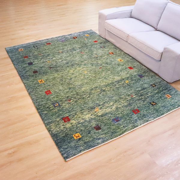 ギャッベ絨毯「涼しげな草原」9319719【261×175】