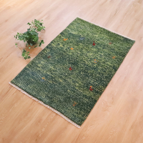 ギャッベ絨毯 「春が待ち遠しい」 9319727【126×84】