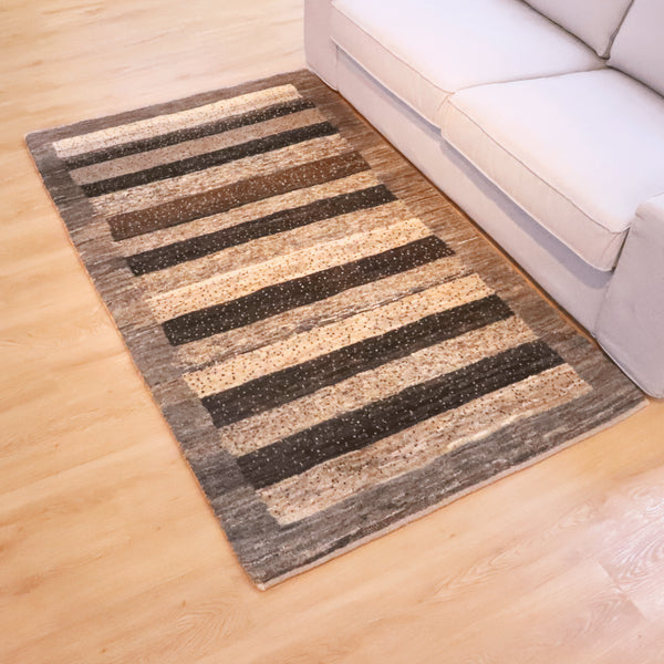 ギャッベ絨毯「大地の境界線」9320181【186×109】