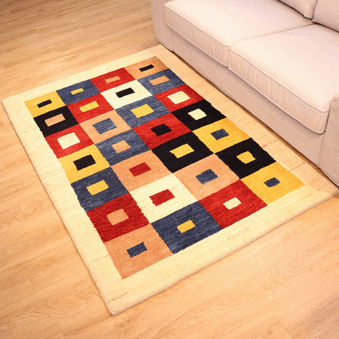 ギャッベ絨毯「モダンアート」9403355【173×117】