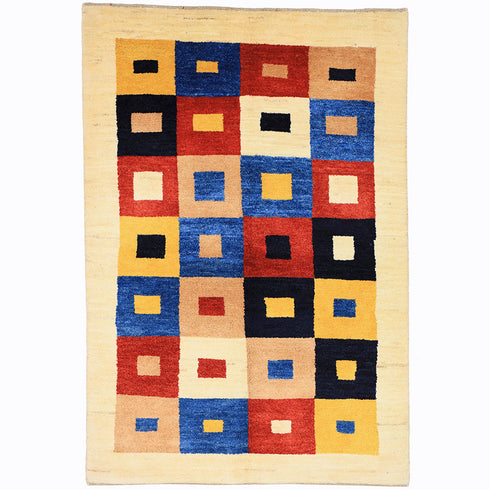 ギャッベ絨毯「モダンアート」9403355【173×117】